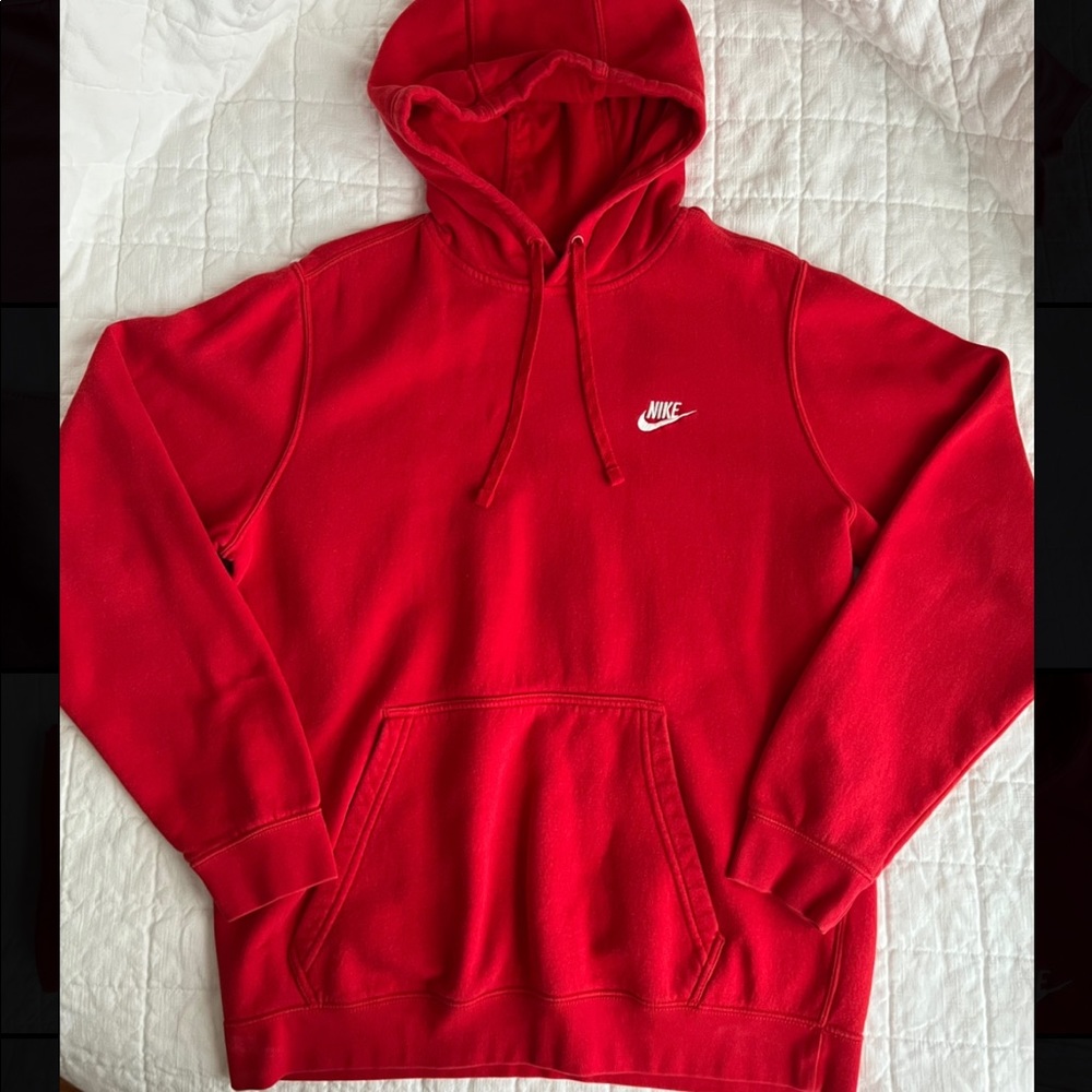 NIKE - mens large red hoodie